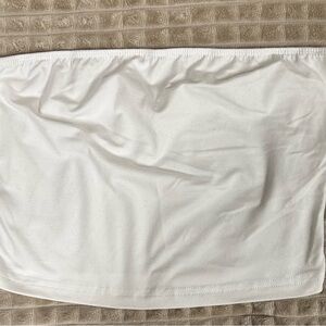 White Strapless Bandeau Top